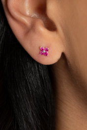 Heliophilia Silver Pendientes de Plata de Ley 925 Stud de 4,5 mm